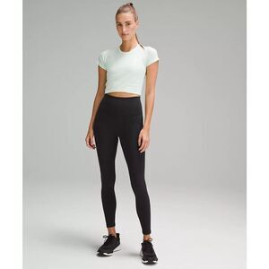 Lululemon Wunder Train High Rise Tight w Pockets 28" inseam Black size 2 W5GJ4S